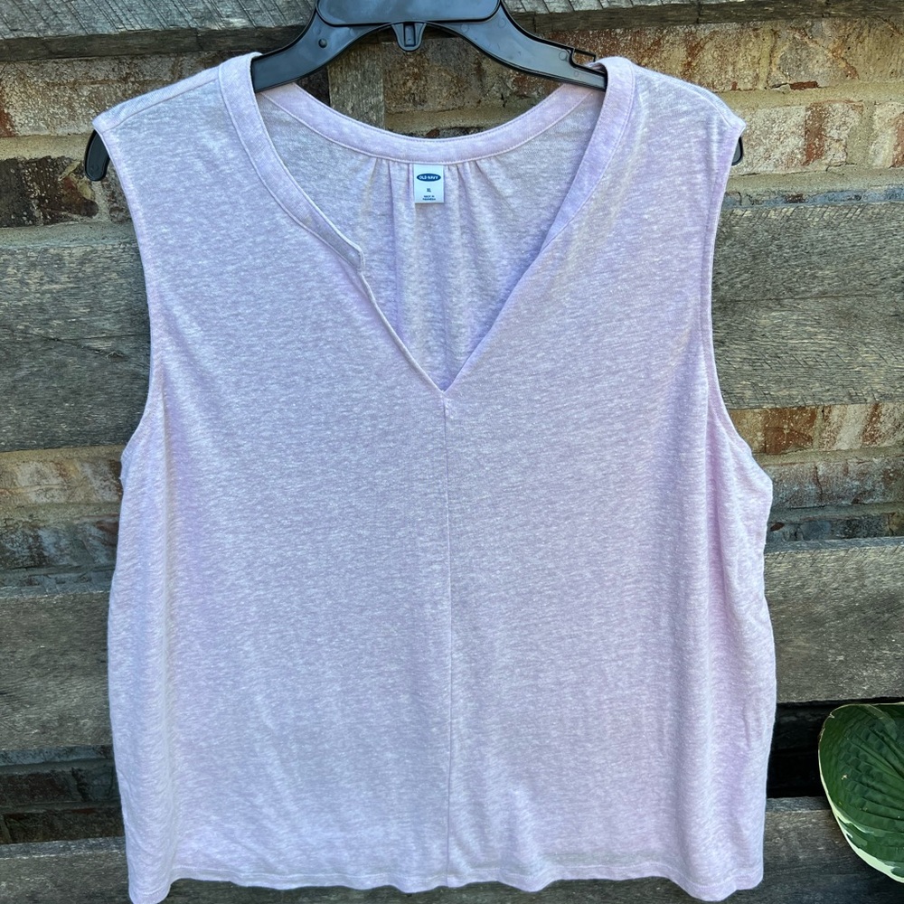 Pink casual shirt by Old Navy size extra large sleeveless